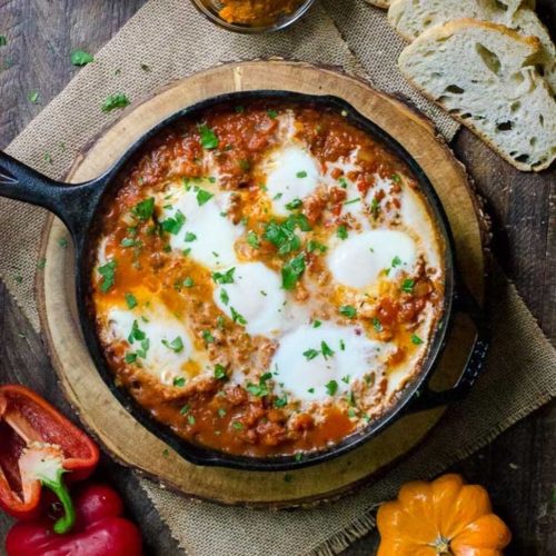 Pumpkin Shakshuka Recipe | #PumpkinWeek - Food Above Gold